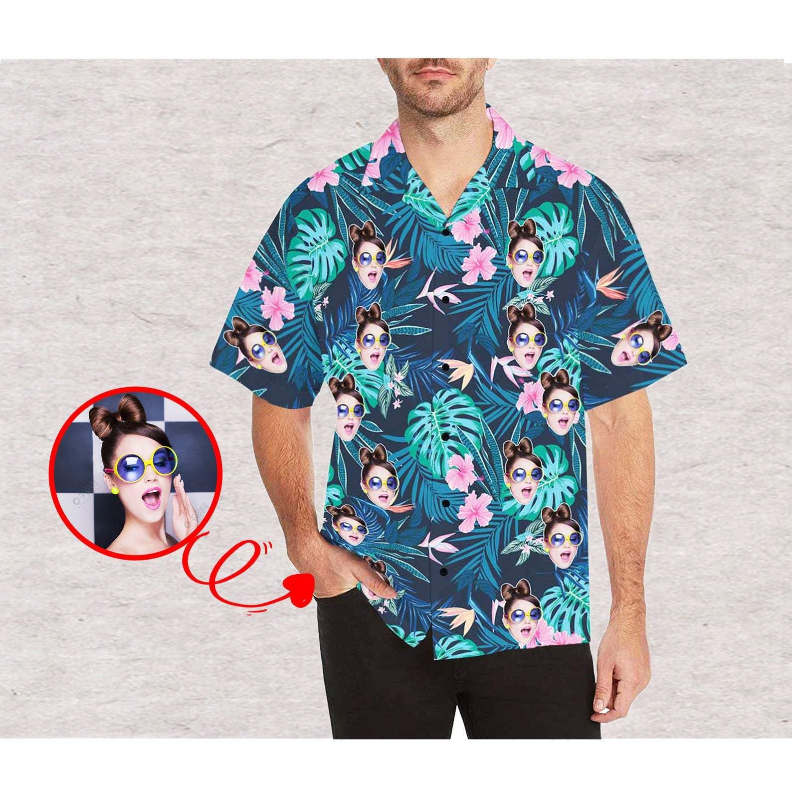 Felacia [Hawaii Shirt] Gift for Mother Personalized Mother's Day Gifts Summer Vibe Custom Face Hawaiian Aloha Shirts-ZX3314